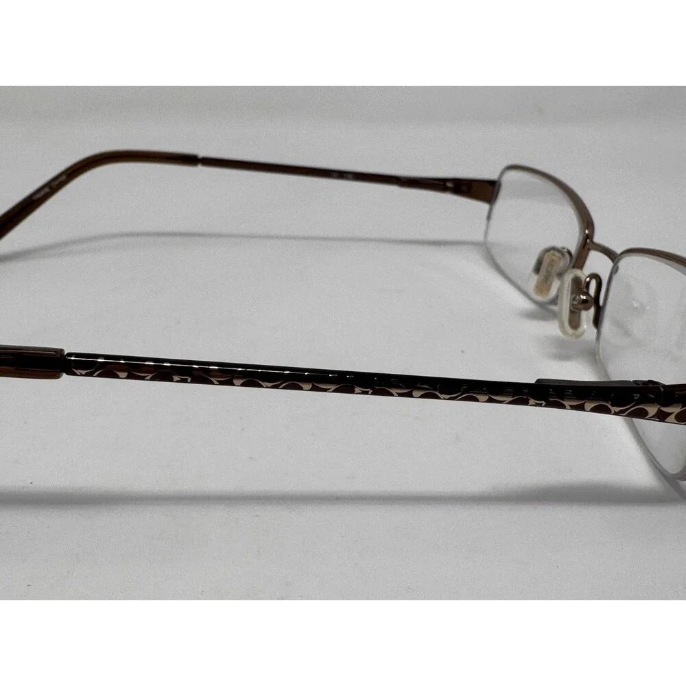 Coach Moira 1010 Eyeglass Frames Only 50-16-135 Metallic Half Rim Authentic